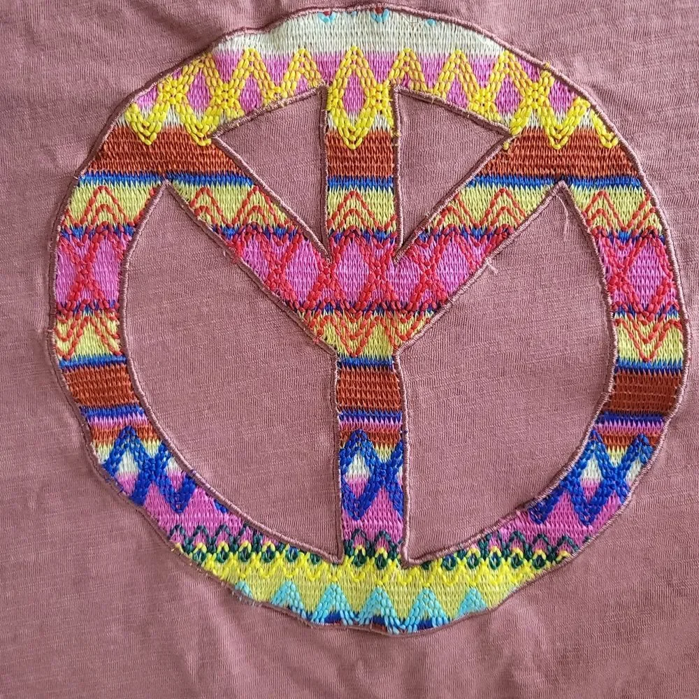 Shein Boho Feel Bohemela Round Neck Short Sleeve Loose FiT pink Size Xl - Picture 14 of 15